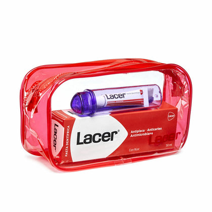 Set Spazzolino, Dentifricio e Collutorio Lacer Travel (4 Pezzi)