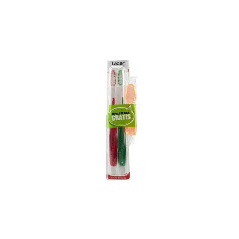 Lacer spazzola Dental Medio 2 pz spazzola De Viaje