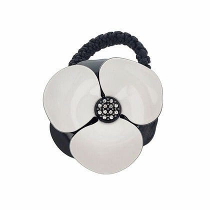 Coletero Flor Árabe Negro Blanco