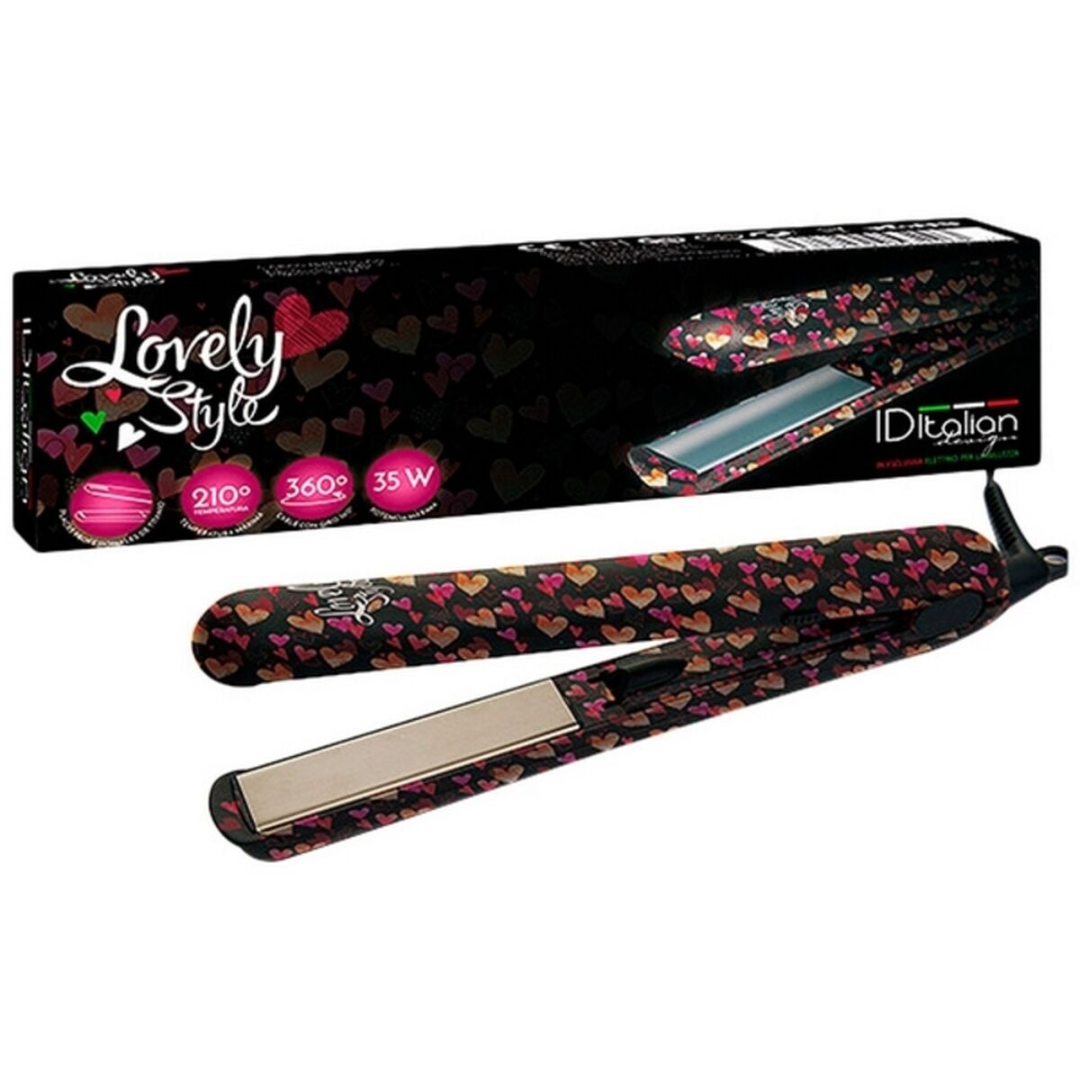 Plancha de Pelo Lovely Style Id Italiano 35W Corazón-0