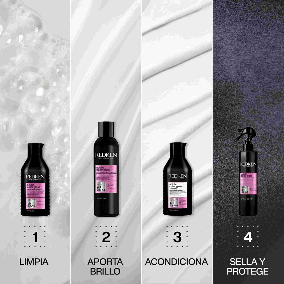 Set Shampoo Redken ACIDIC COLOR GLOSS 3 Pezzi-2
