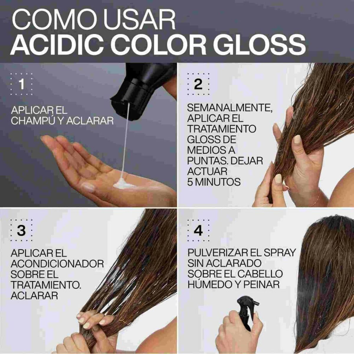 Set de Champú Redken ACIDIC COLOR GLOSS 3 Piezas-1