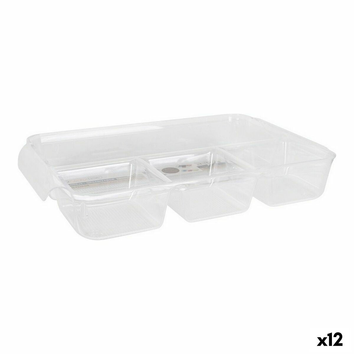 Mehrzweck-Organizer Confortime Transparent 37,5 x 23,5 x 5, cm (12 Einheiten)-0