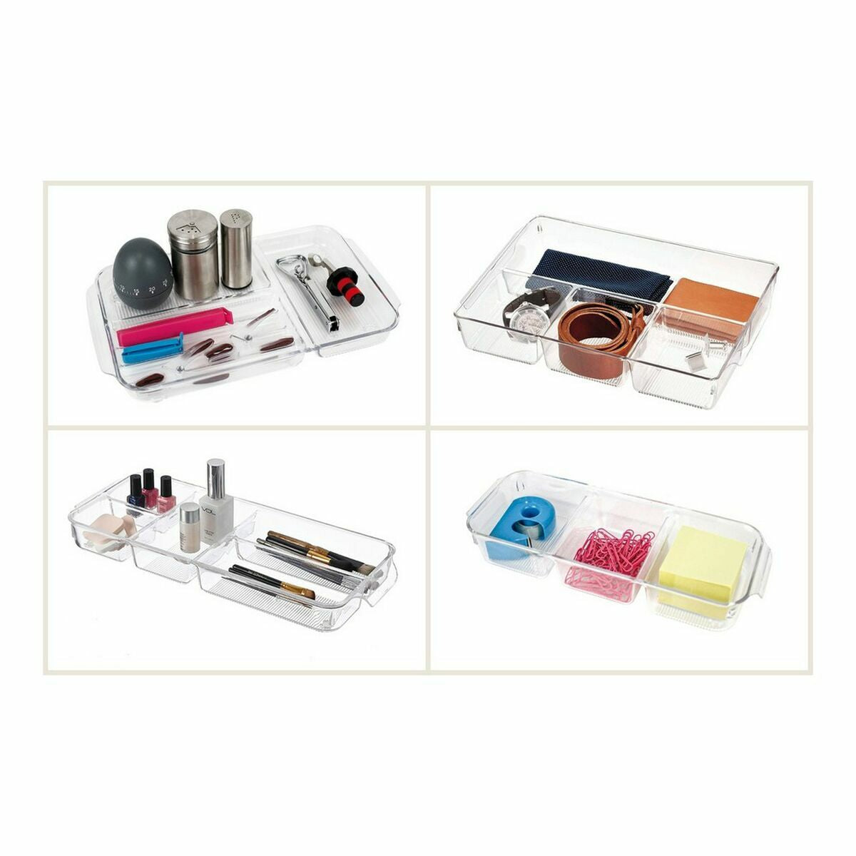 Mehrzweck-Organizer Confortime Transparent 37,5 x 23,5 x 5, cm (12 Einheiten)-2