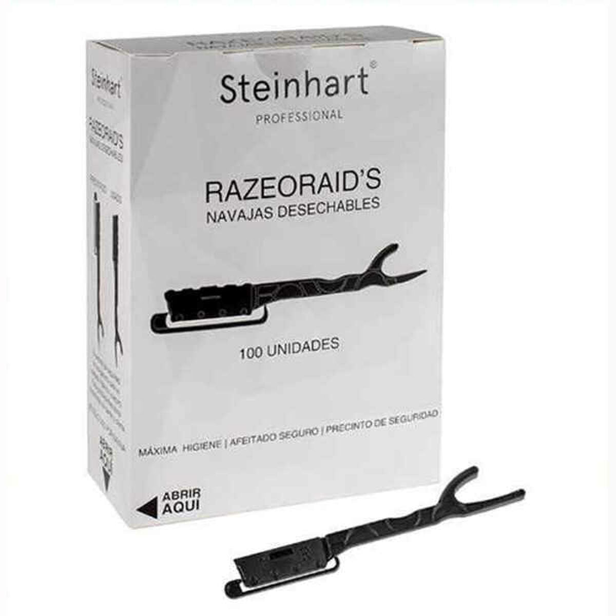 Razor Shells Steinhart Razeoraid's Disposable Black 100 Units (100 uds)-0