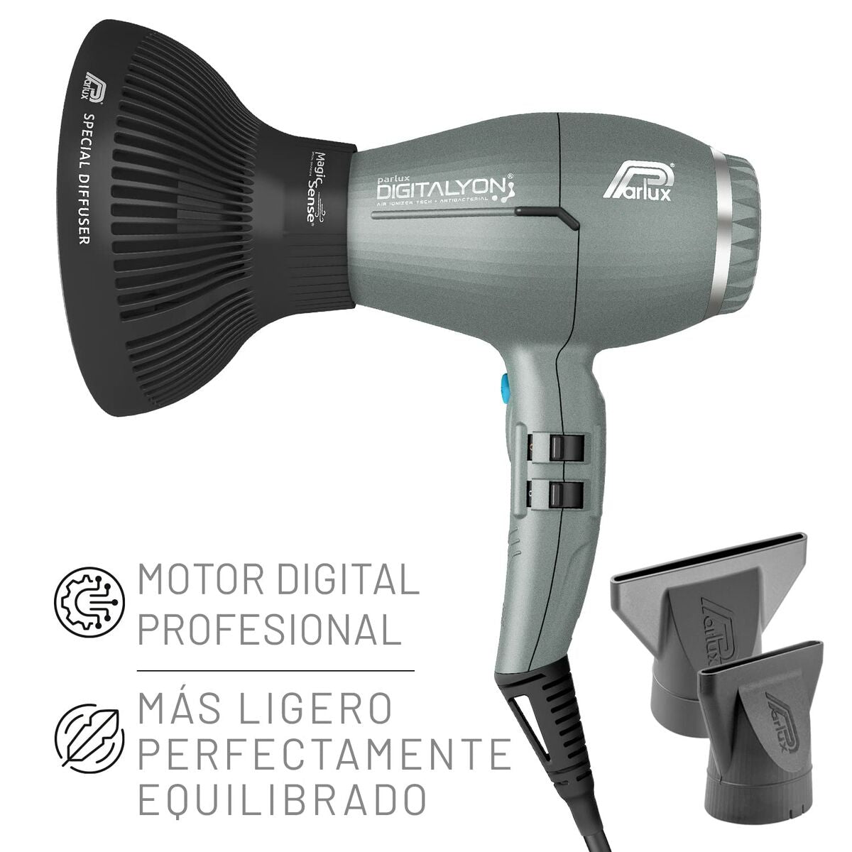 Asciugacapelli Parlux Digitalyon Grigio 2400 W-1