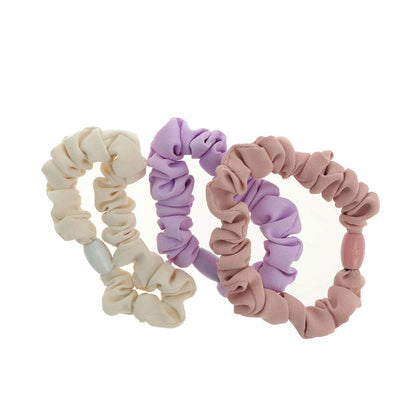 Elastici per capelli Inca Beige Rosa Lilla (3 Pezzi)