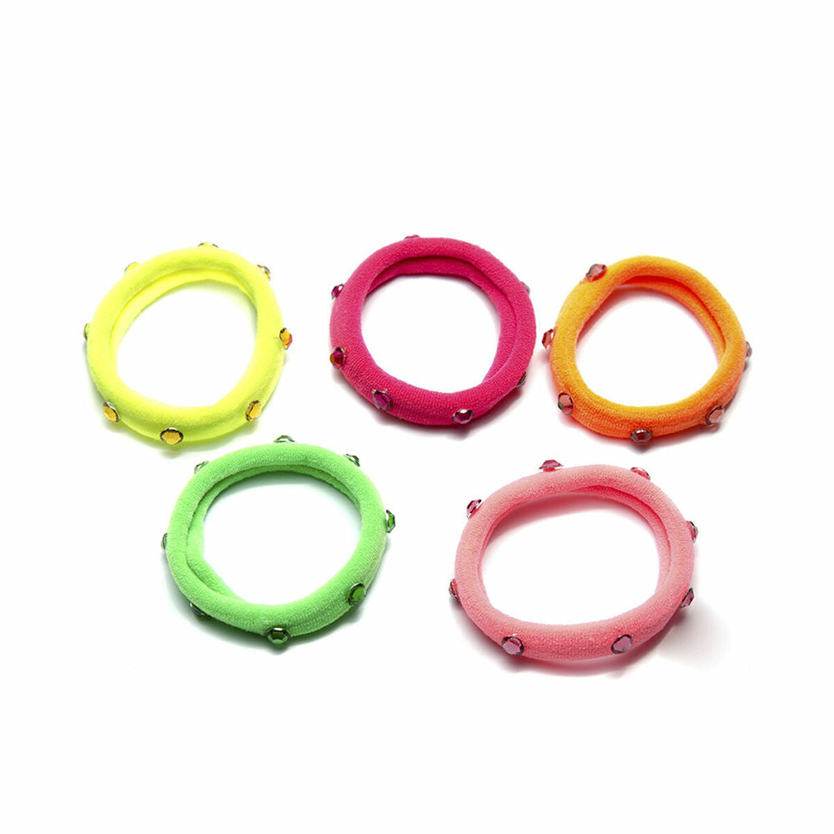 Elastici per capelli Pietra multicolore Inca (5 pezzi)-0