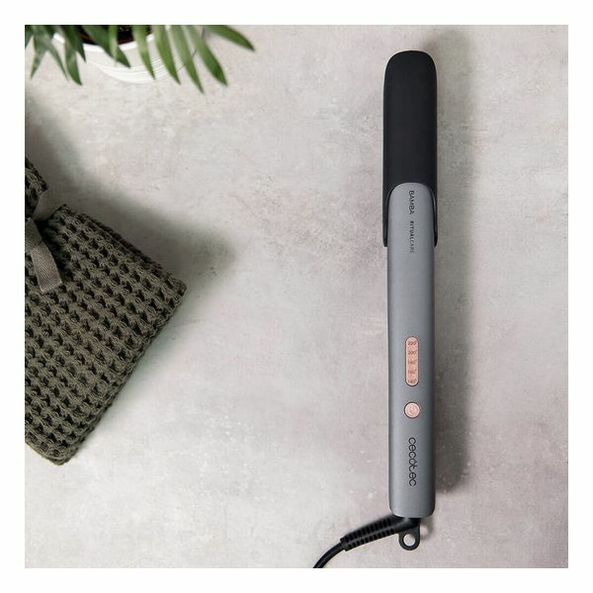 Piastra per capelli Cecotec Bamba RitualCare 890 Titanium 42W Nero-1