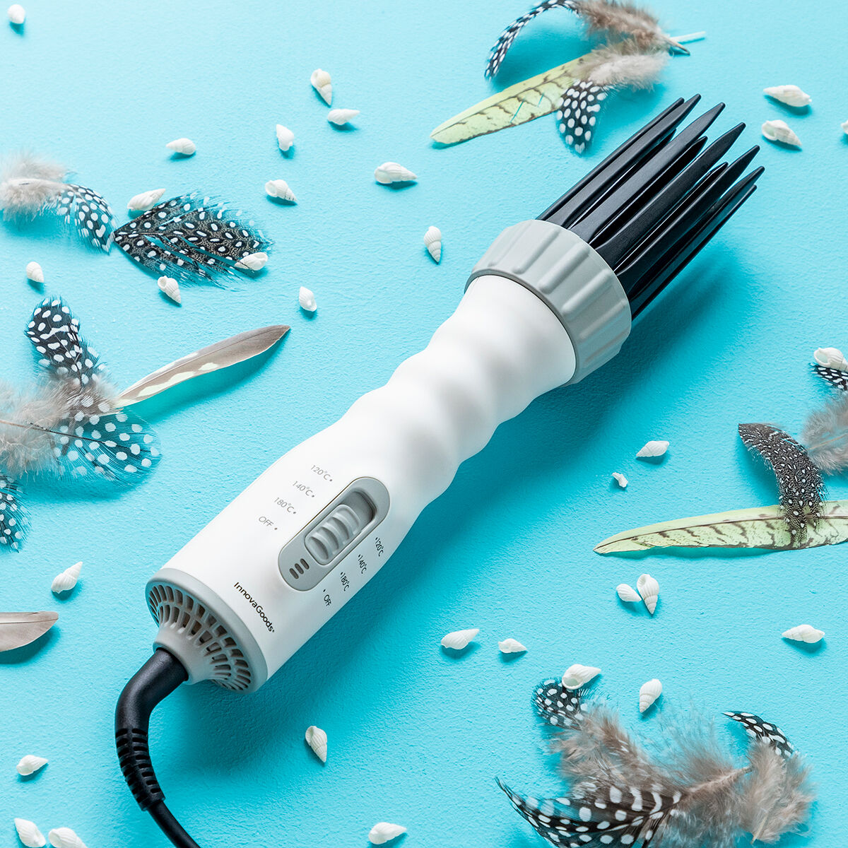 3-in-1 Drying, Styling and Curling Hairbrush Dryple InnovaGoods 550 W-6