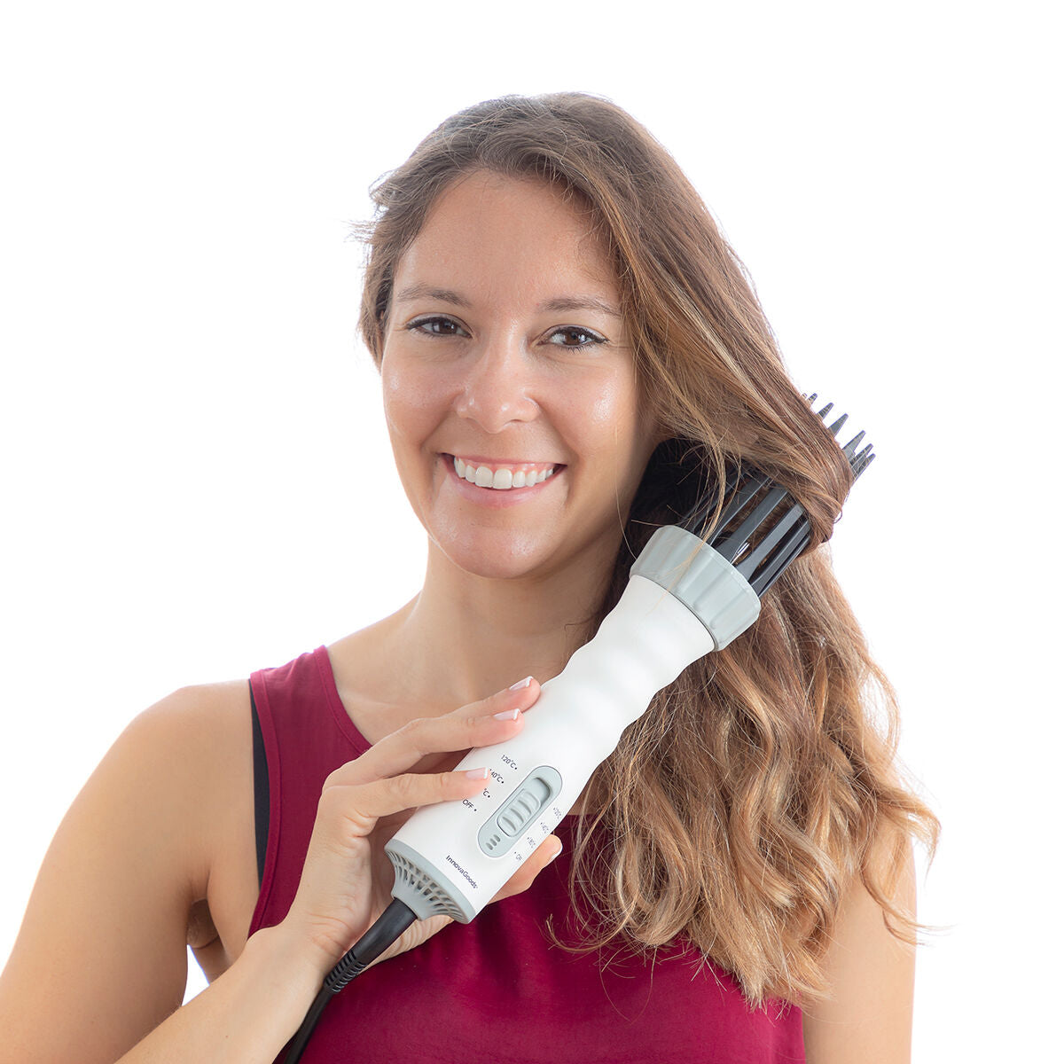 Spazzola per capelli 3 in 1 per asciugare, modellare e arricciare Dryple InnovaGoods 550 W-4