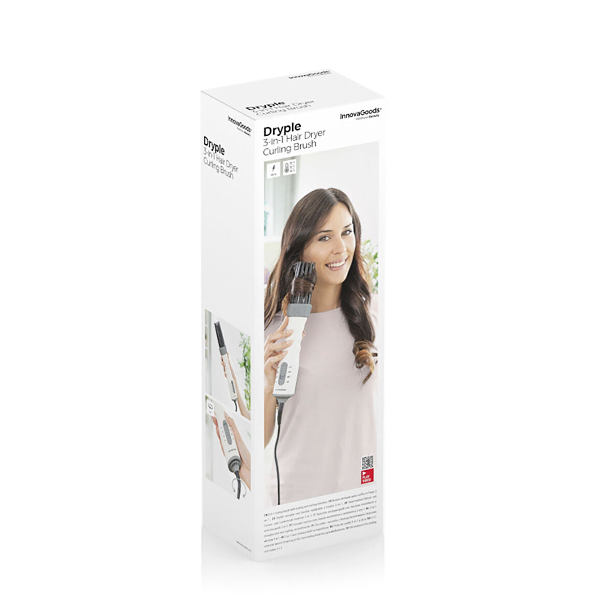 Spazzola per capelli 3 in 1 per asciugare, modellare e arricciare Dryple InnovaGoods 550 W-1