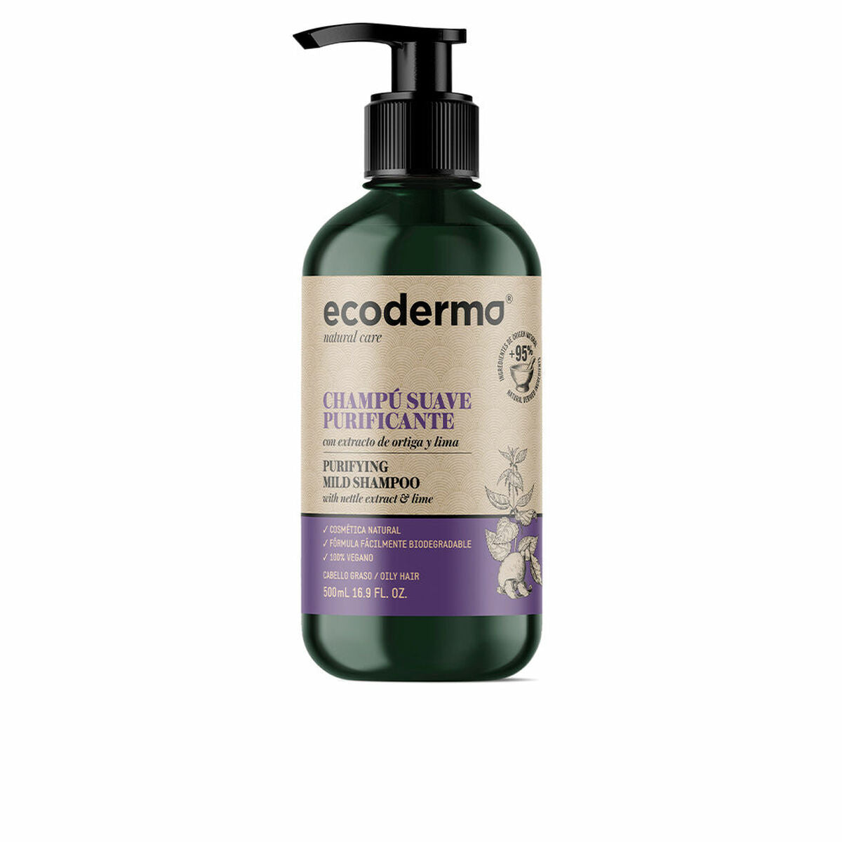 Champú Purificante Ecoderma ECO CHAMPÚ 500 ml-0
