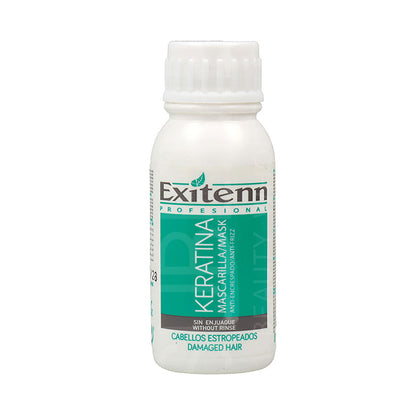 Maschera nutriente per capelli Exitenn Capelli danneggiati Keratine Anti-Crespo (80 ml)