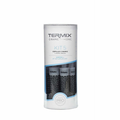 Set piepteni/perii Termix C-Ramic Ionic White (5 buc)