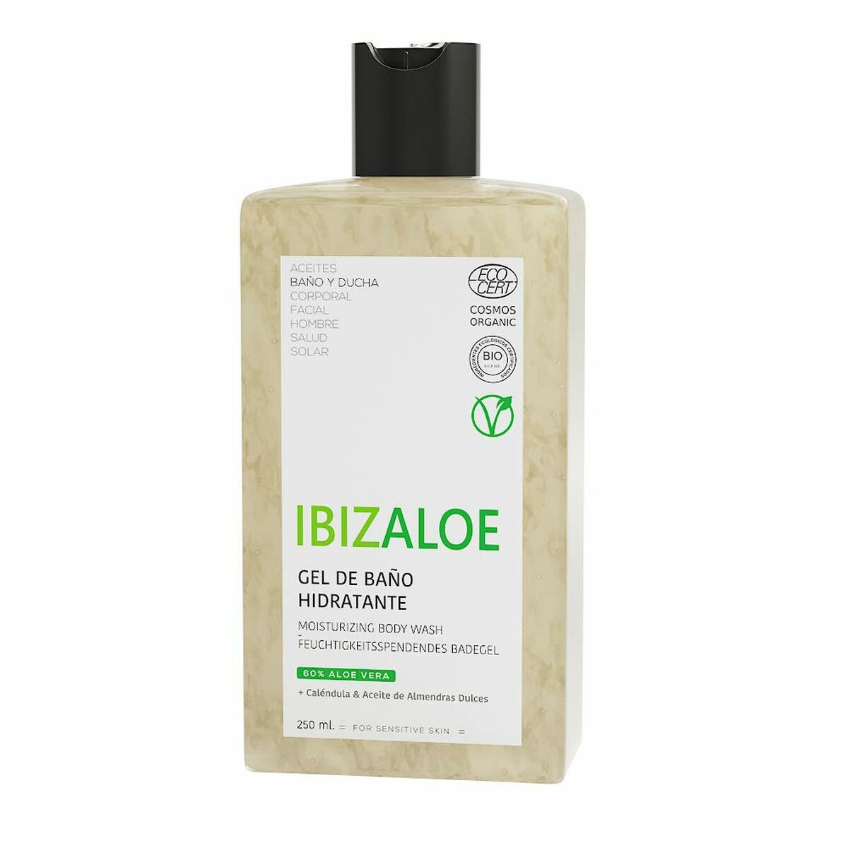 Gel douche hydratant Ibizaloe Aloe Vera 250 ml-0