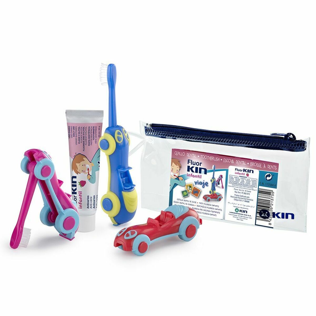 Set Igiene Orale per Bambini Kin Fluorkin Car (3 Pezzi)-0