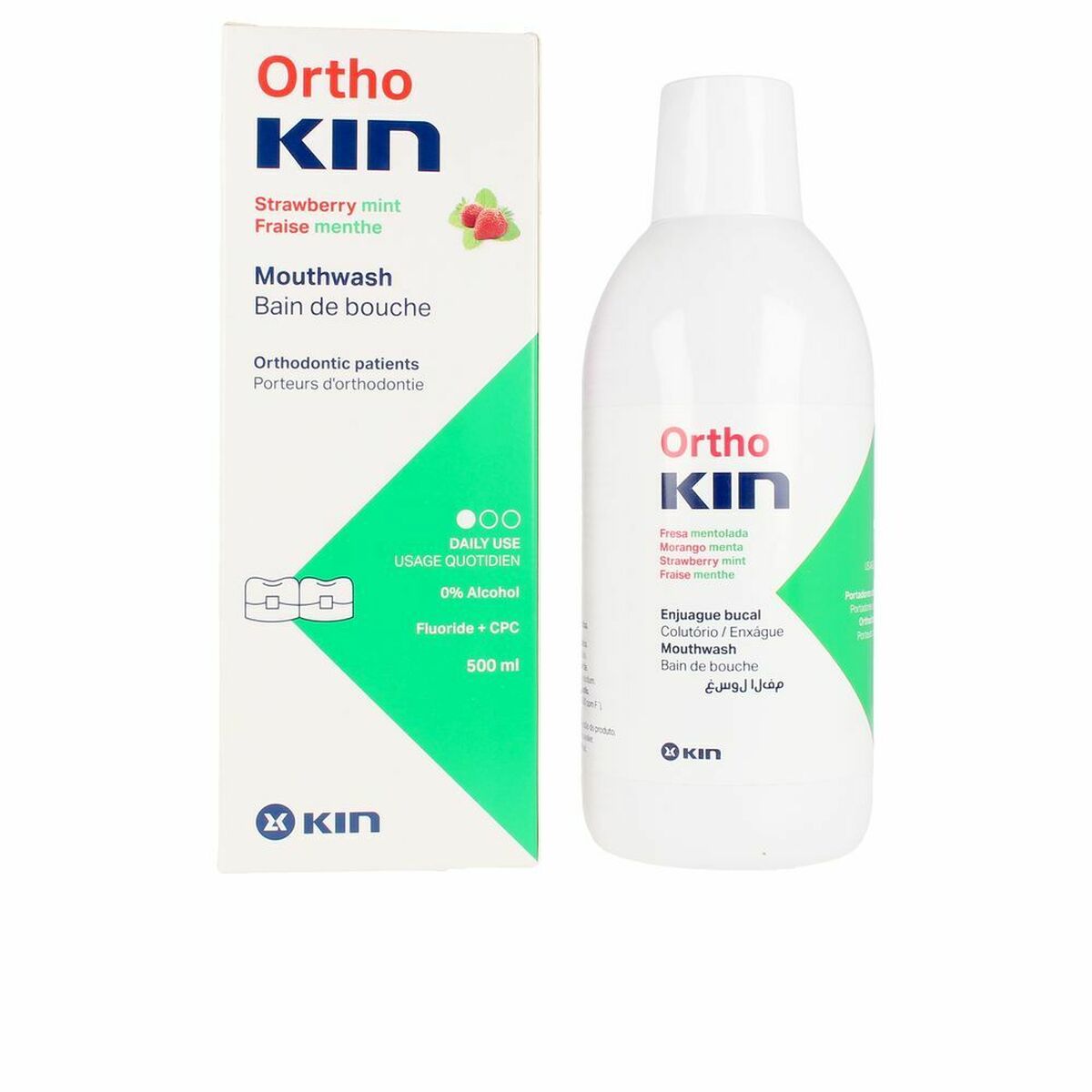 Collutorio Kin Orthokin 500 ml Fragola Menta-0