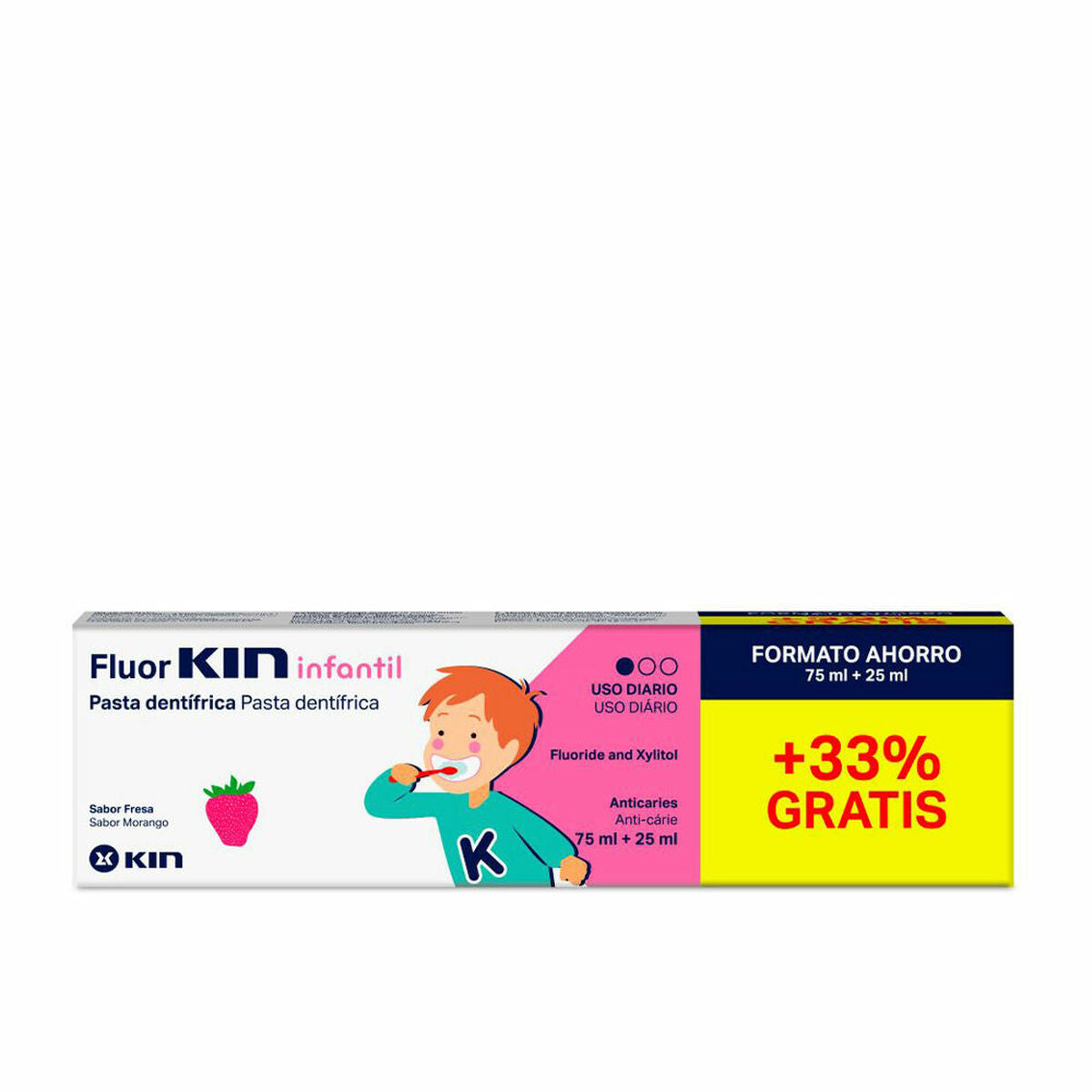 Toothpaste Kin Fluorkin Strawberry 25 ml-0