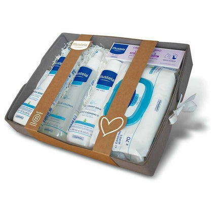 Set d'hygiène Mustela Canastilla Bebé Gris Lote Baby 5 Pièces