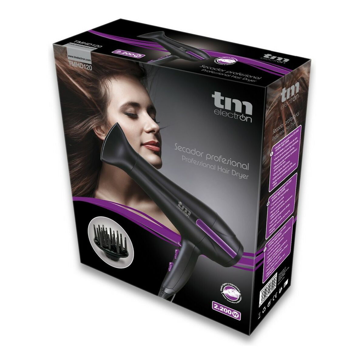 Uscător de păr TM Electron 1800-2200 W-1