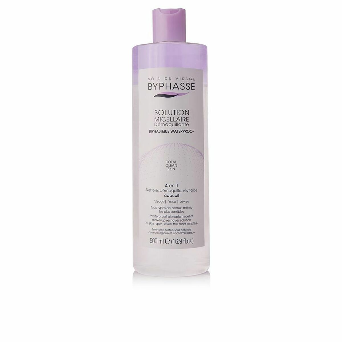 Facial Biphasic Makeup Remover Byphasse Solución Micelar Micellar 500 ml-0