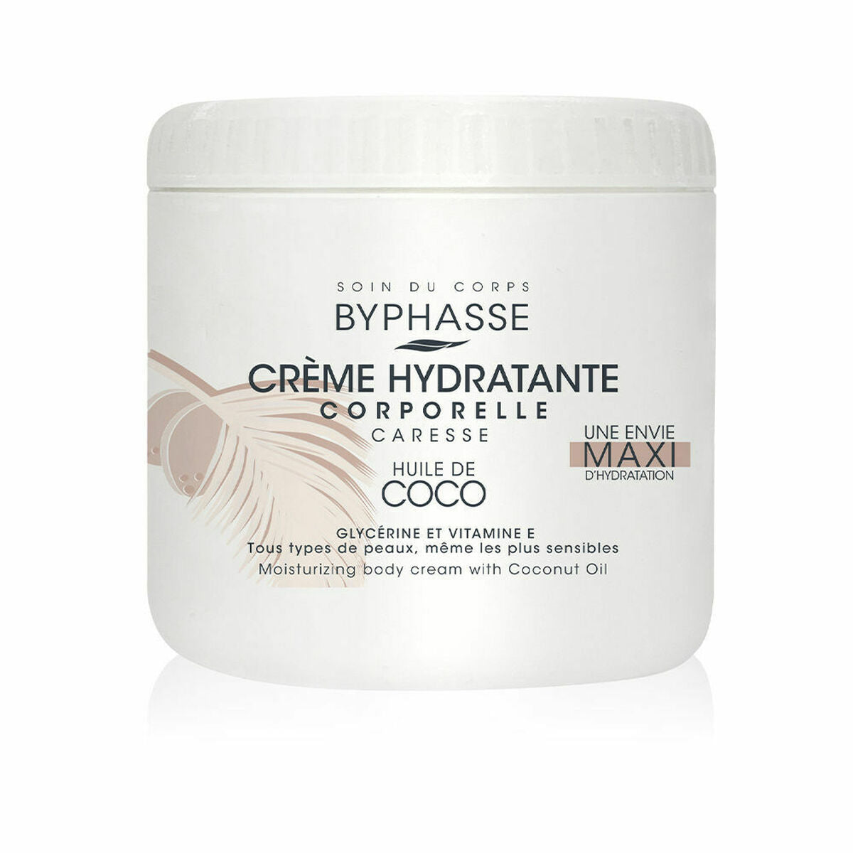 Crème hydratante pour le corps Byphasse huile de coco (500 ml)-0
