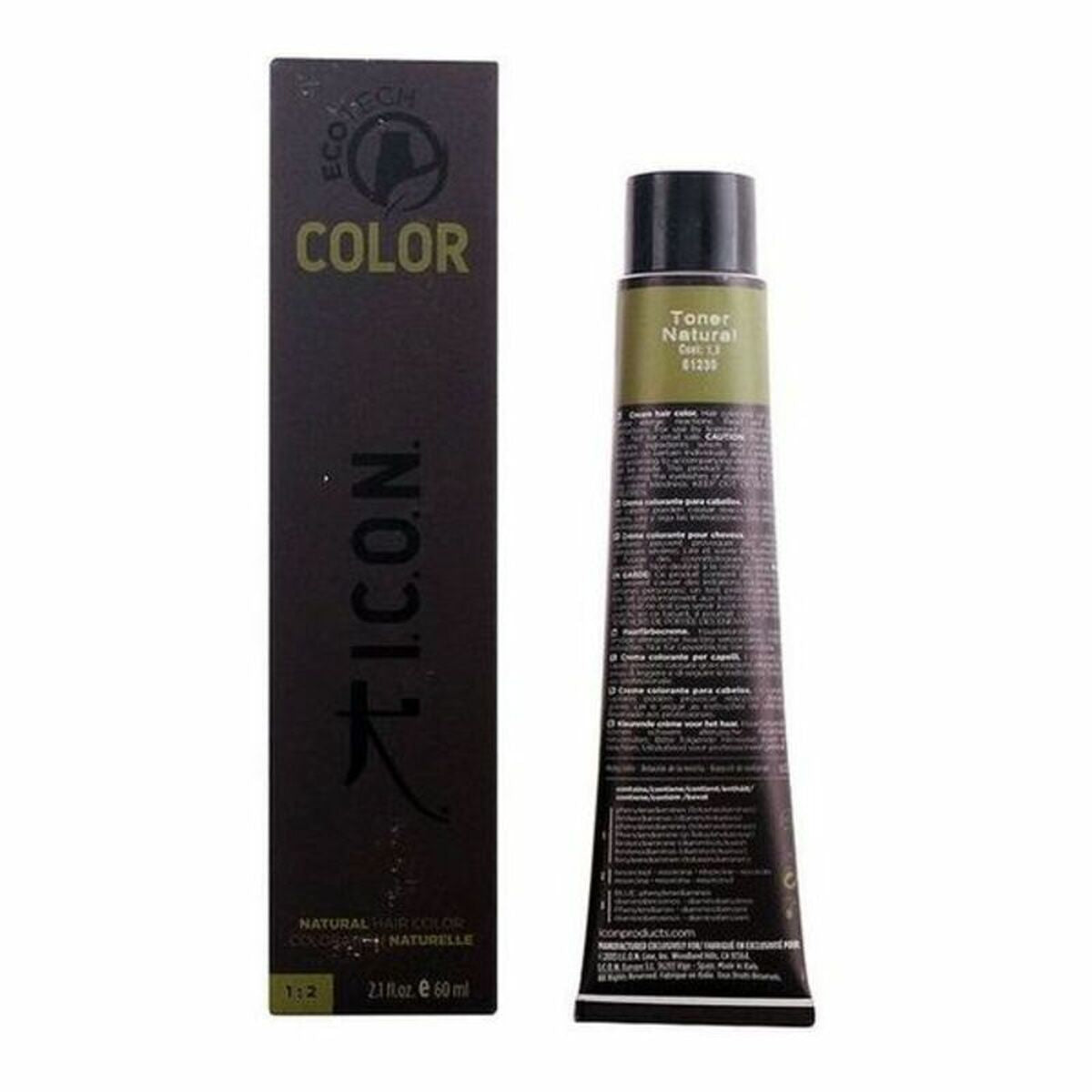 Färbecreme Ecotech Color I.c.o.n. 116303 Nr. 9,0-Rubio Muy Claro Nr. 8,0-Rubio Claro 60 ml-0