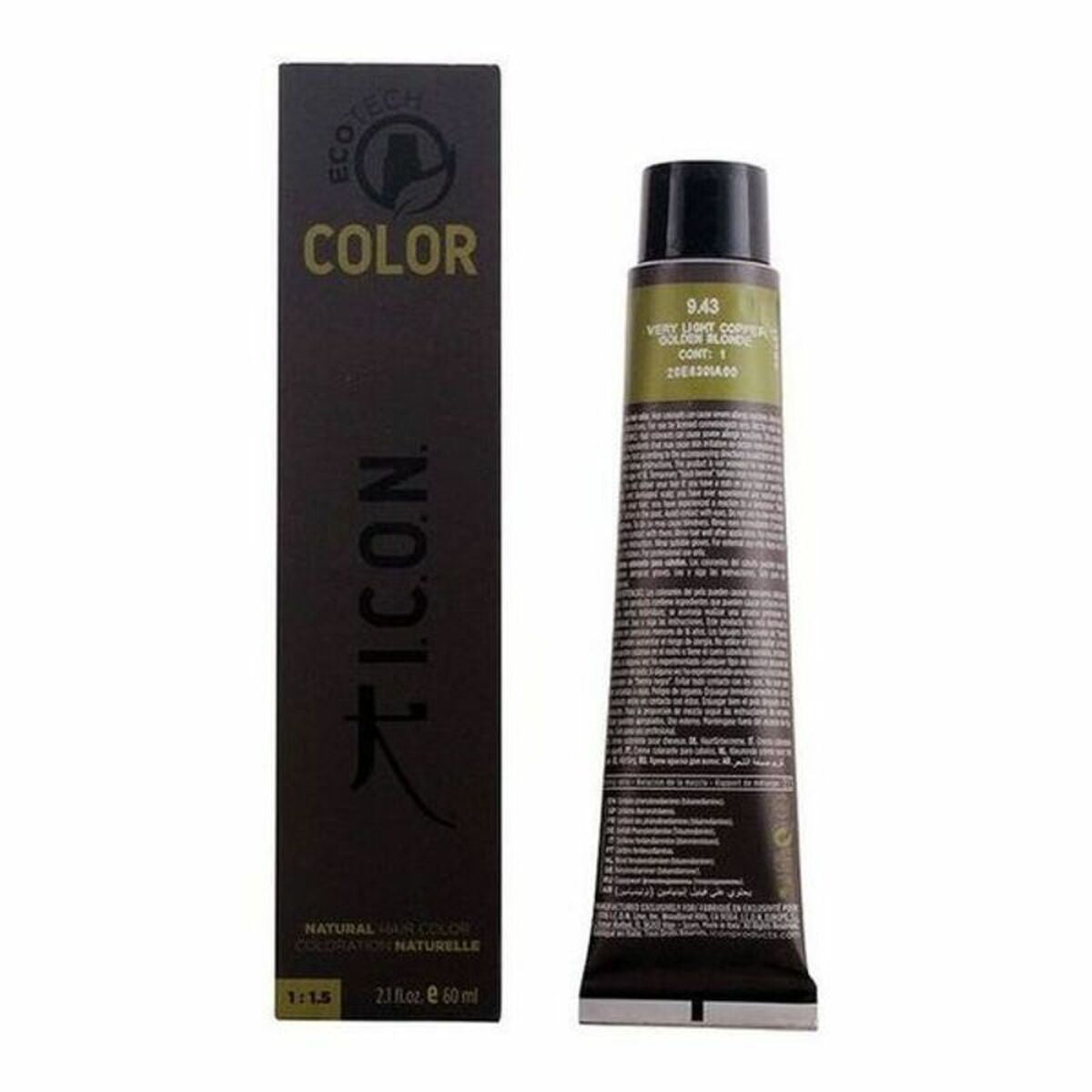 Färbecreme Ecotech Color I.c.o.n. Ecotech Color Nr. 9,43 Sehr helles Kupfergoldblond 60 ml-0