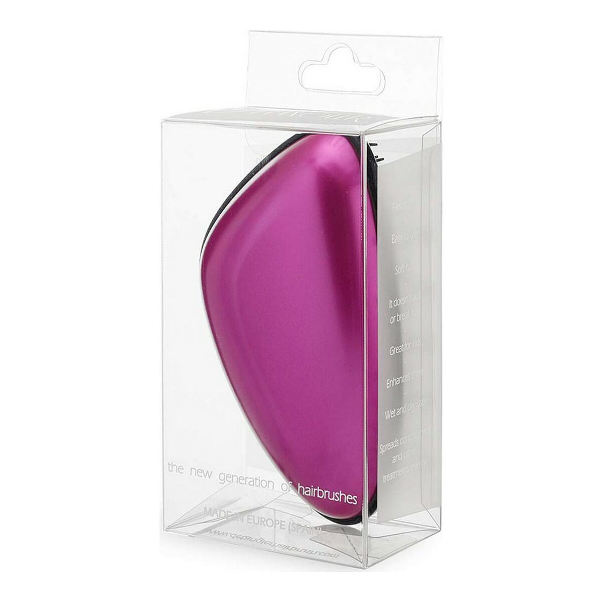 Brush Detangler Fuchsia Satin finish-2