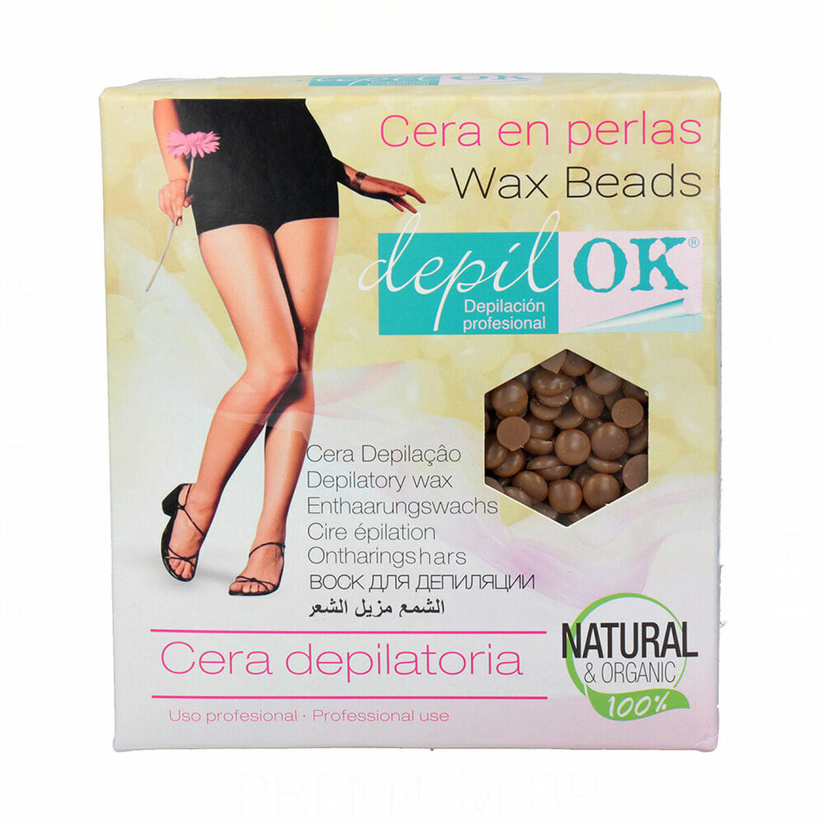 Cire Épilatoire Haricots Depil Ok Or Chocolat 1 Kg-0