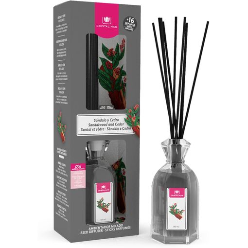 Cristalinas Mikado Ambientador 0 Sandalo-Cedro 180 ml