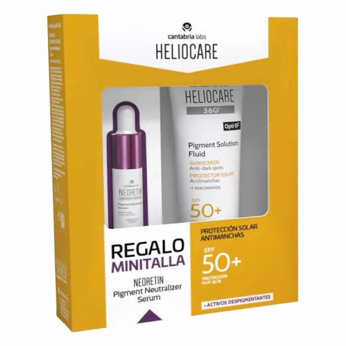 Heliocare 360 Opti D Pigment Solution Fluid Spf50+ 50 ml cofanetto 2 pz