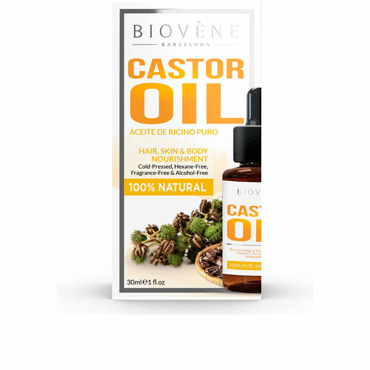 Feuchtigkeitsspendendes Öl Biovène Rizinusöl 30 ml-0