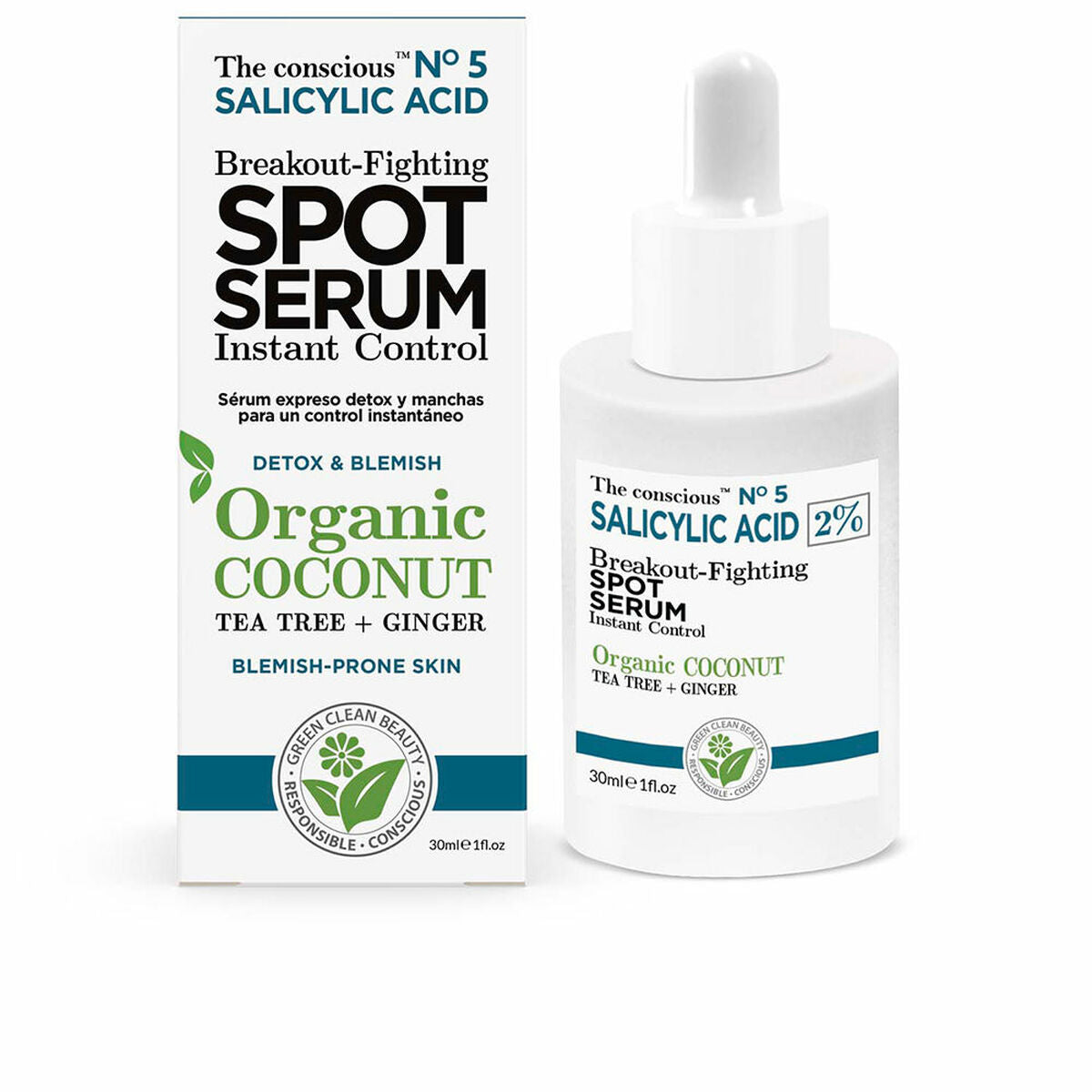 Sérum visage The Conscious Acide Salicylique Noix de Coco 30 ml-0