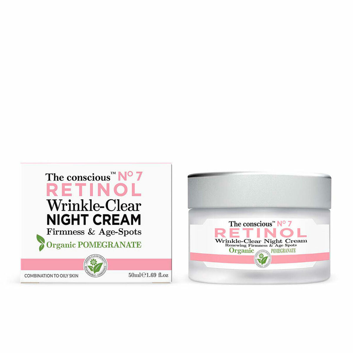 Anti-Wrinkle Night Cream The Conscious Retinol Pomegranate 50 ml-0