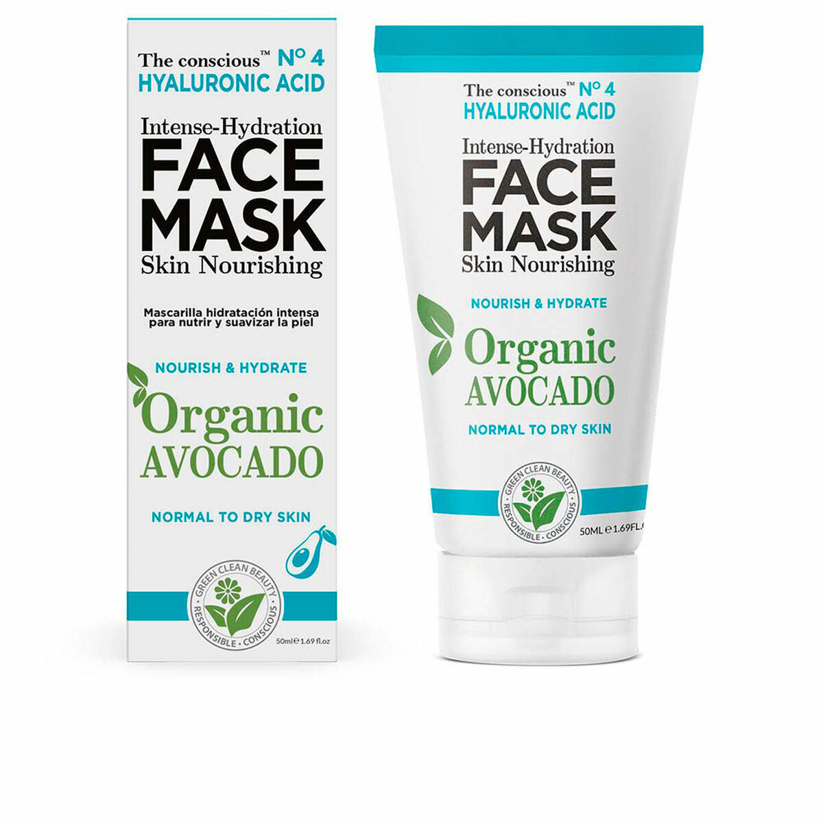 Moisturizing Facial Mask The Conscious Hyaluronic Acid Avocado (50 ml)-0