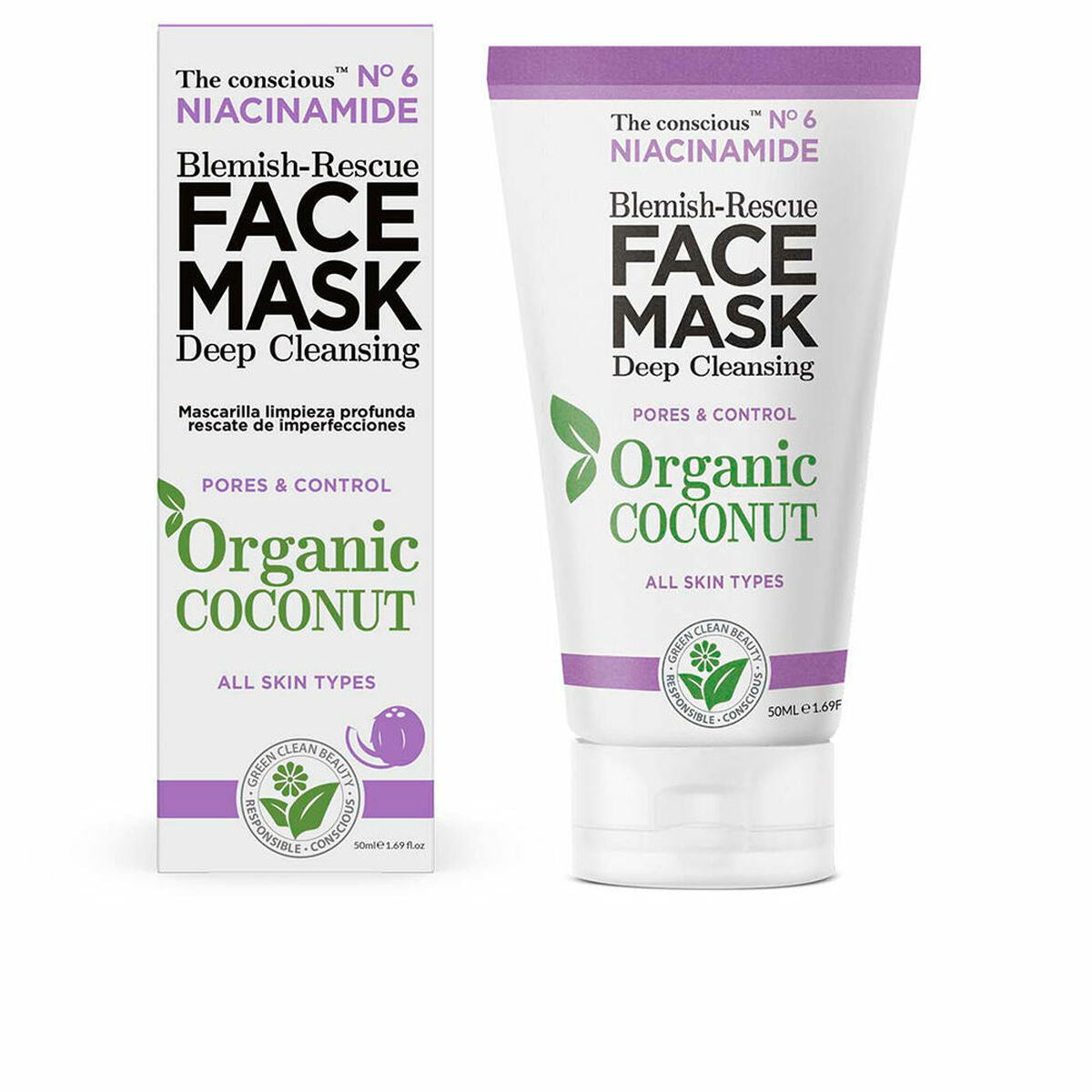 Moisturizing Facial Mask The Conscious Niacinamide Coconut 50 ml-0
