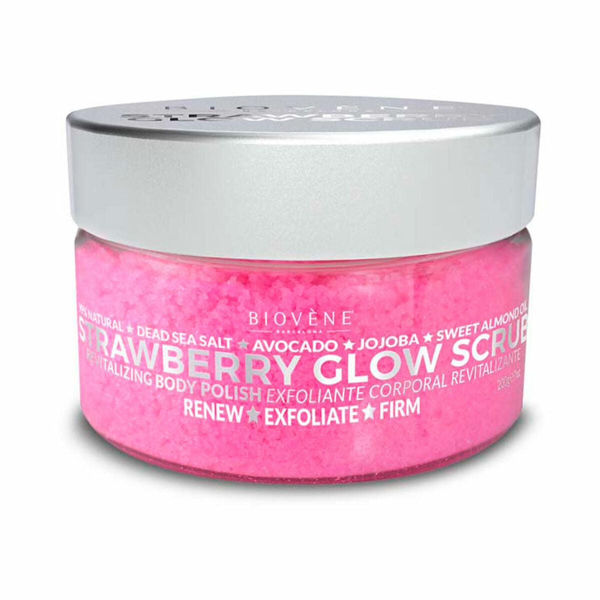Crème Corps Biovène Gommage Éclat Fraise 200 g-0