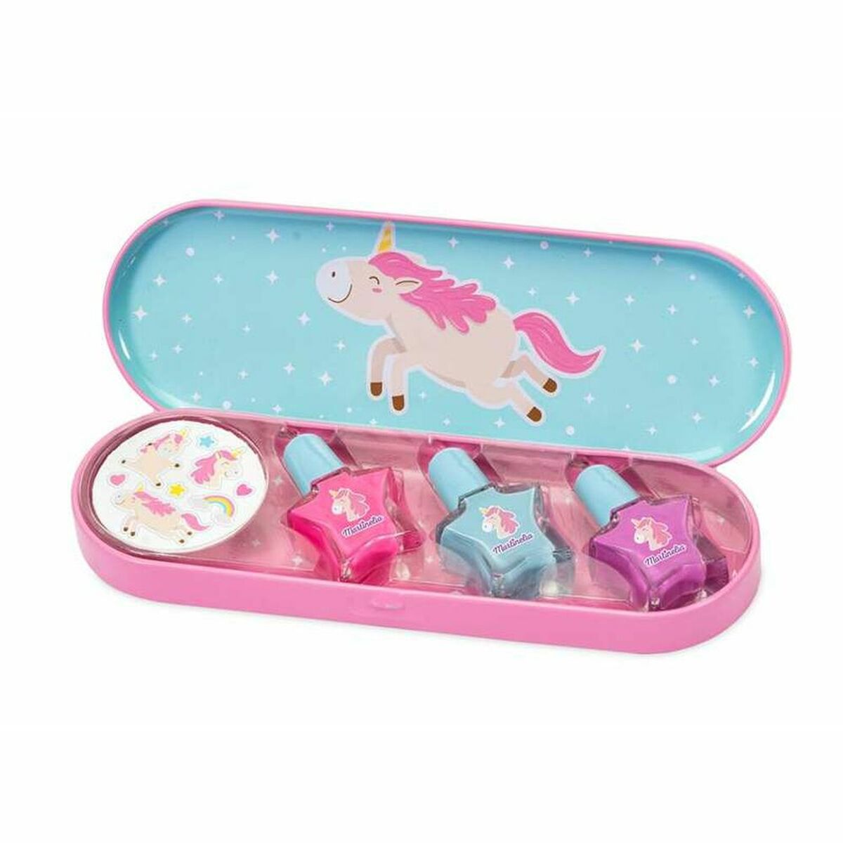 Maniküre-Set Martinelia Einhorn Nagellackaufkleber 4 Stück-0