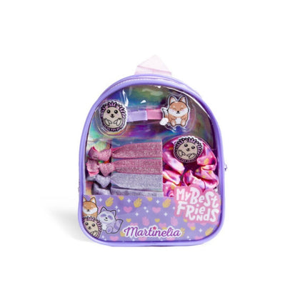 Zaino per bambini con accessori per capelli Martinelia My Best Friends