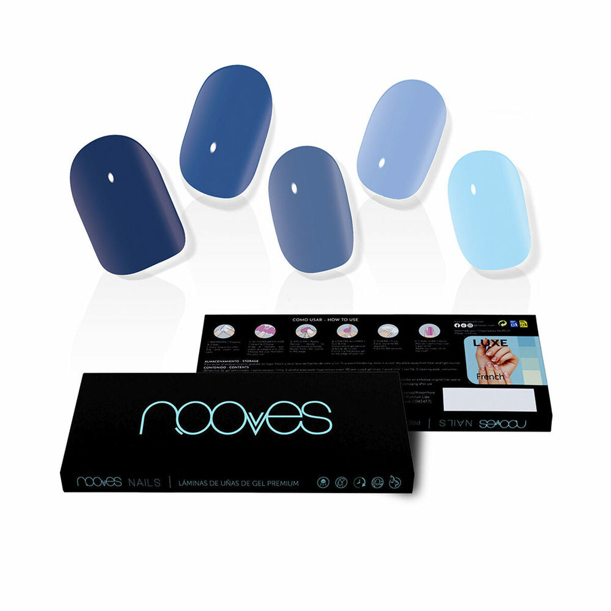 Uñas postizas Nooves Corazón Melancólico Gel Autoadhesivos-0
