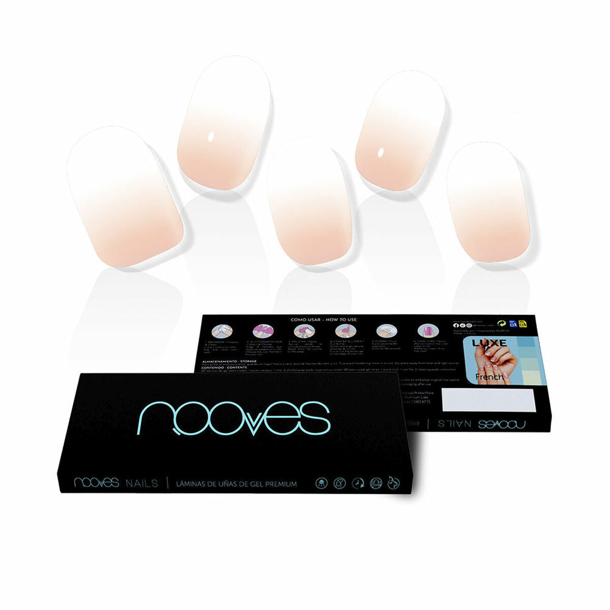 Uñas Postizas Nooves Nude Baby Gel Autoadhesivas-0