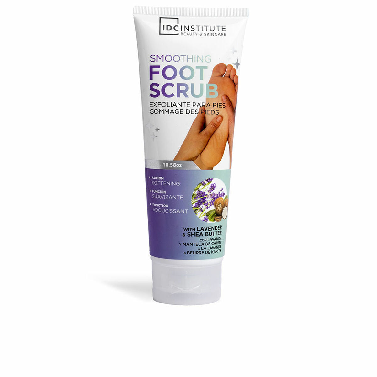 Feuchtigkeitsspendende Fußcreme IDC Institute SMOOTHING FOOT SCRUB 300 g-0