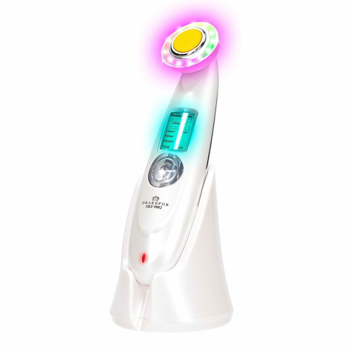 Gesichtsmassagegerät mit Radiofrequenz, Phototherapie und Elektrostimulation Drakefor 9902 Weiß 3 Stück-2