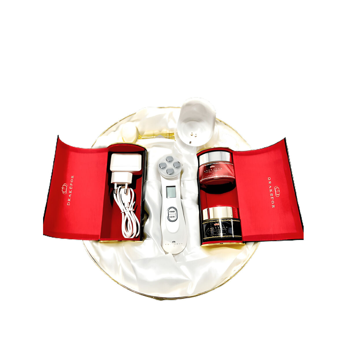 Gesichtsmassagegerät mit Radiofrequenz, Phototherapie und Elektrostimulation Drakefor 9905 Weiß 3 Stück-2