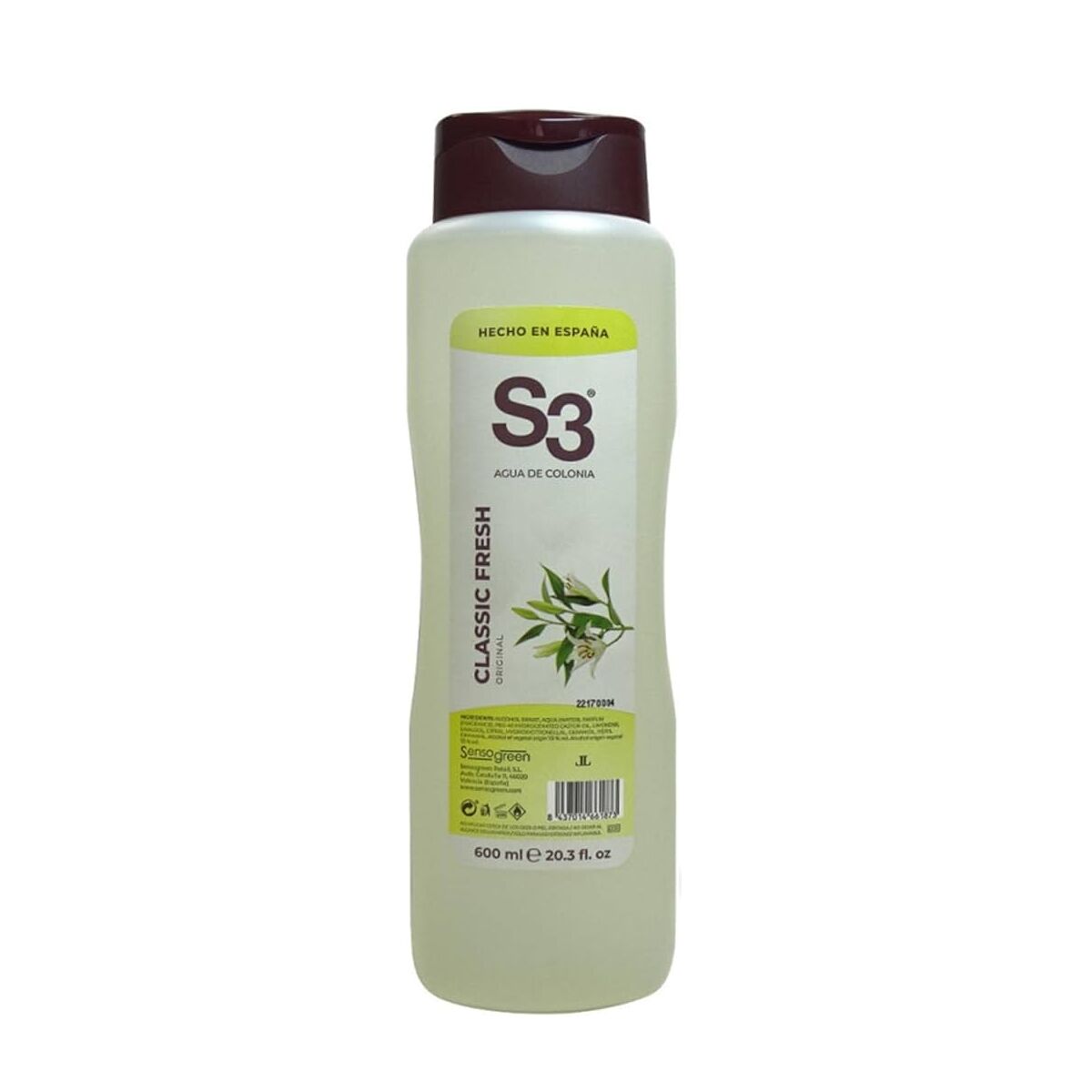 Unisex Perfume S3 Classic Fresh EDC 600 ml-0