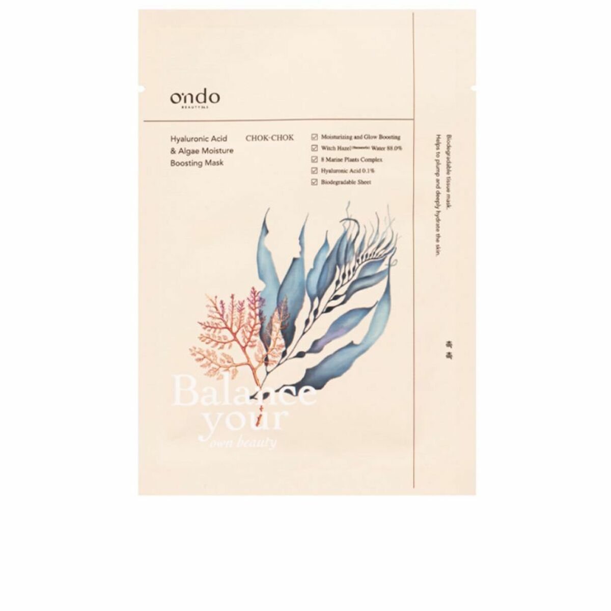 Hydrating Mask Ondo Beauty 36.5 CHOK-CHOK Hyaluronic Acid Marine algae-0