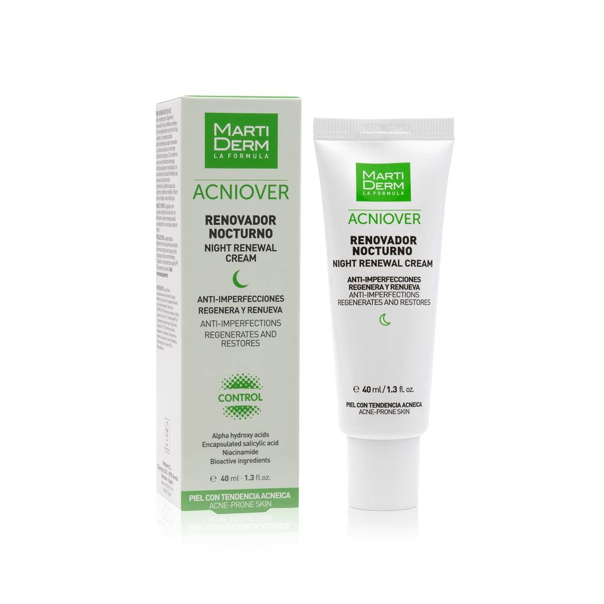 Night Cream Martiderm ACNIOVER 40 ml Anti-imperfections-0