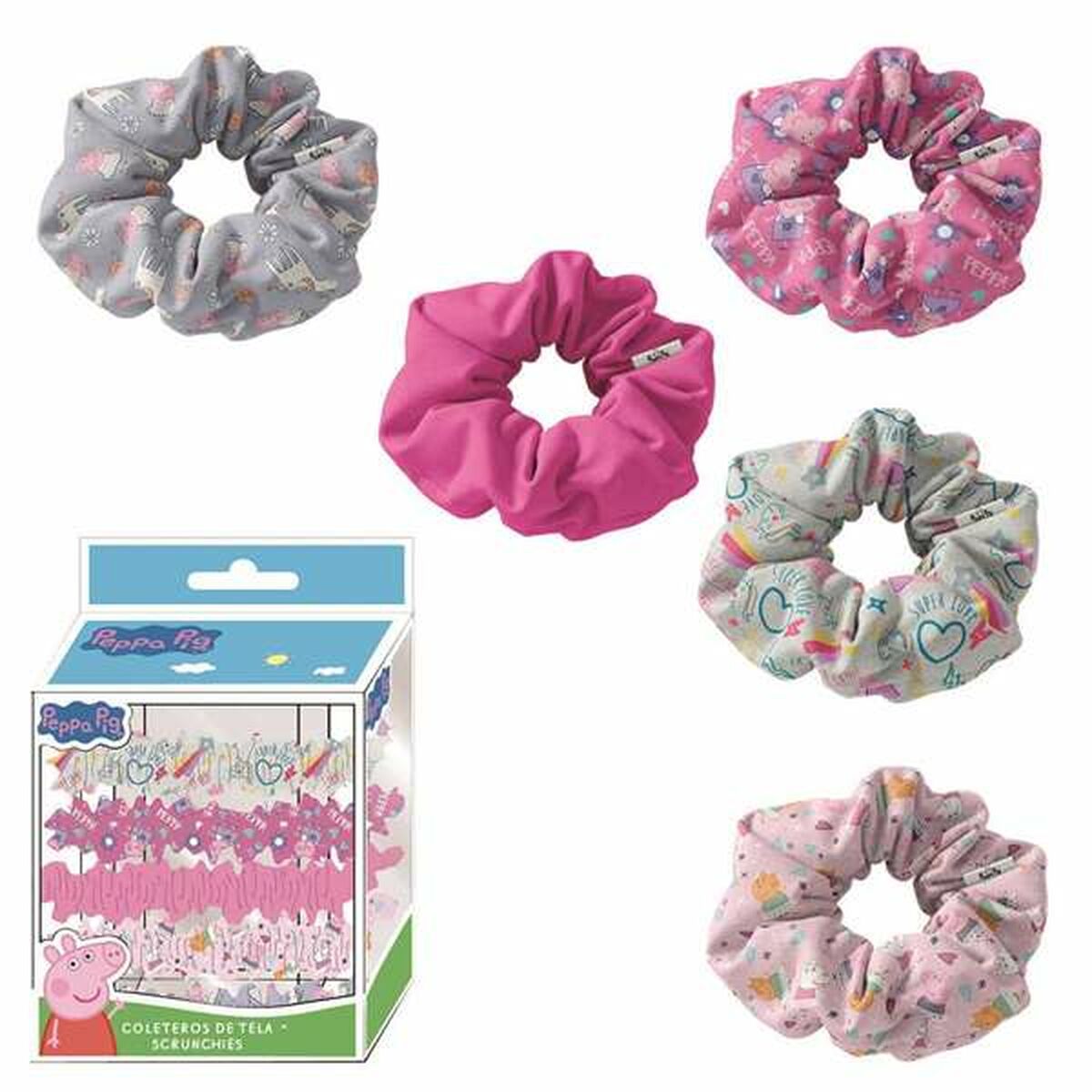 Élastiques à cheveux en caoutchouc Peppa Pig multicolore-7